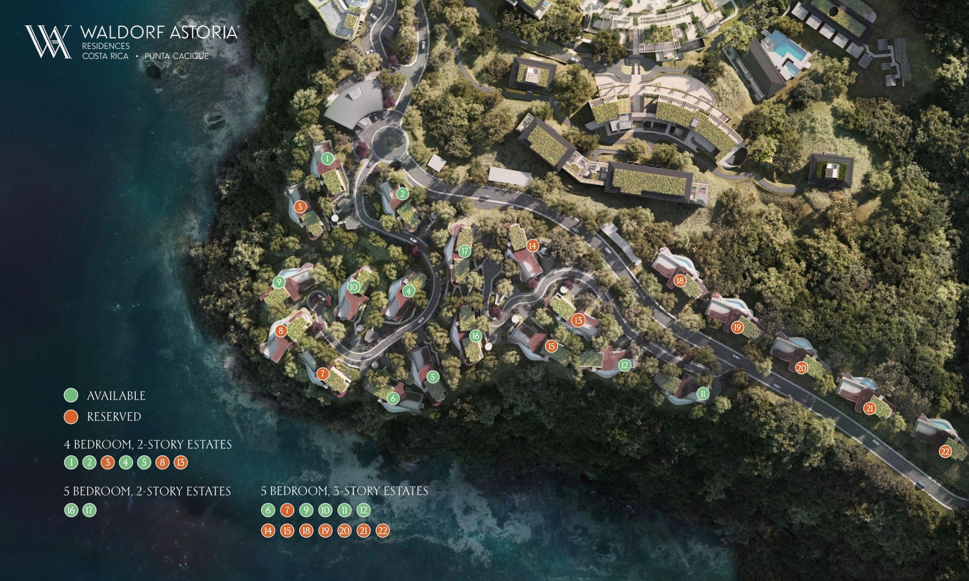 Playa Hermosa, Guanacaste, Costa Rica Real Estate Sale | Venta Welcome to Waldorf Astoria Luxury Residences of Papagayo Guanacas