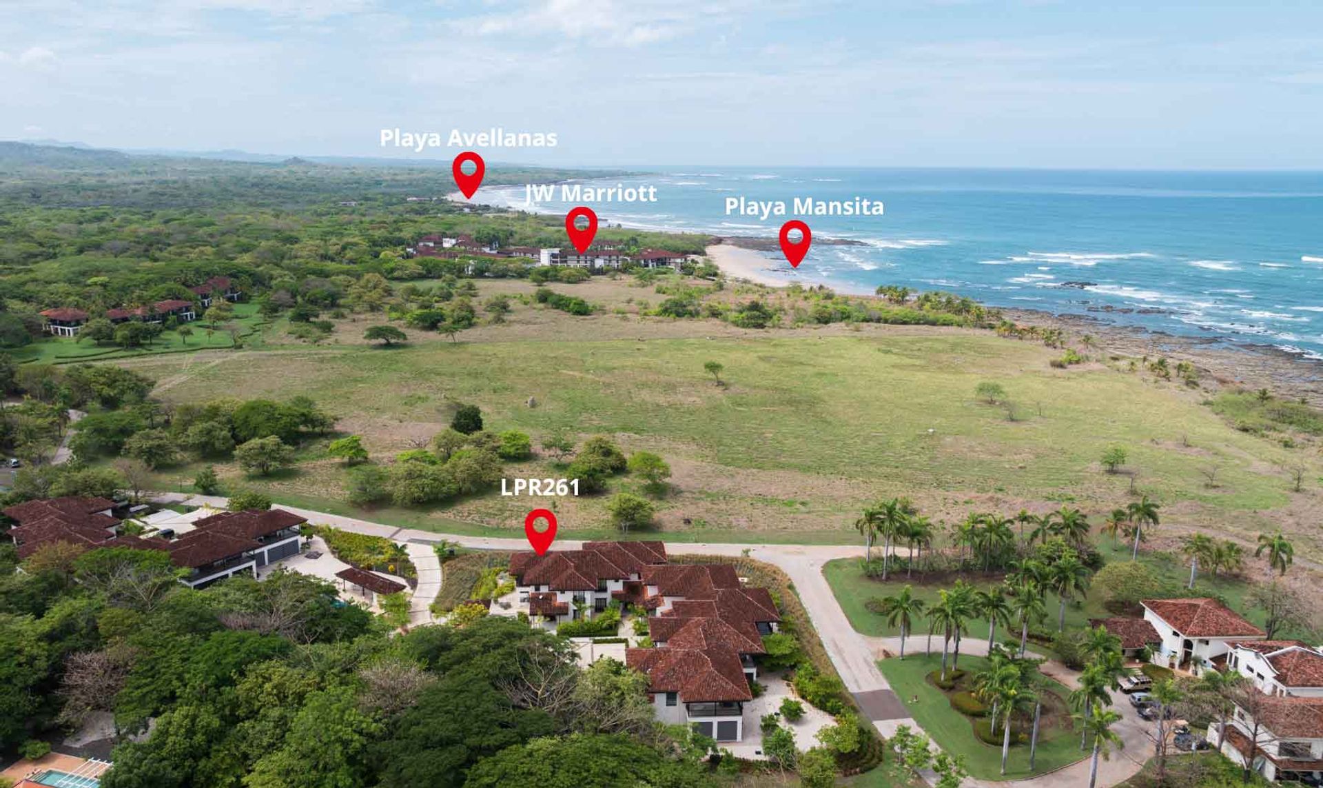 luxury villa Hacienda Pinilla, ocean view villa Costa Rica, beachfront home Guanacaste, villa for sale Playa Avellanas, Lago de 