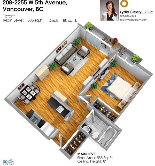  at 208 - 2255 W 5th Avenue, Kitsilano, Vancouver West