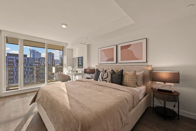 11-8x-on-the-park-1610-primary-bedroom at 1610 - 1111 Richards Street, Vancouver West