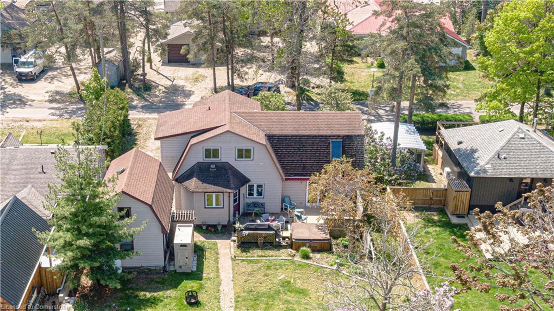 13-view-of-back-yard-with-garage-and-hot-tub at 88 Woodstock Avenue, Long Point 13-view-of-back-yard-with-garage-and-hot-tub at 88 Woodstock Avenue, Long Point