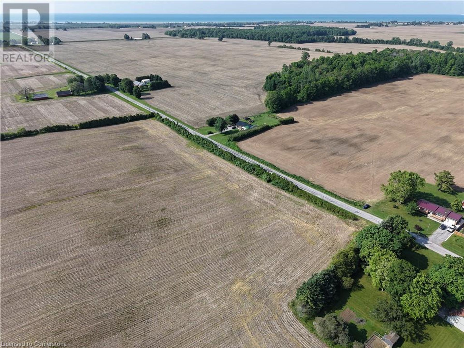 view to south, Lake Erie on horizon at 282 West Quarterline N/a Road, Port Rowan view to south, Lake Erie on horizon at 282 West Quarterline N/a Road, Port Rowan