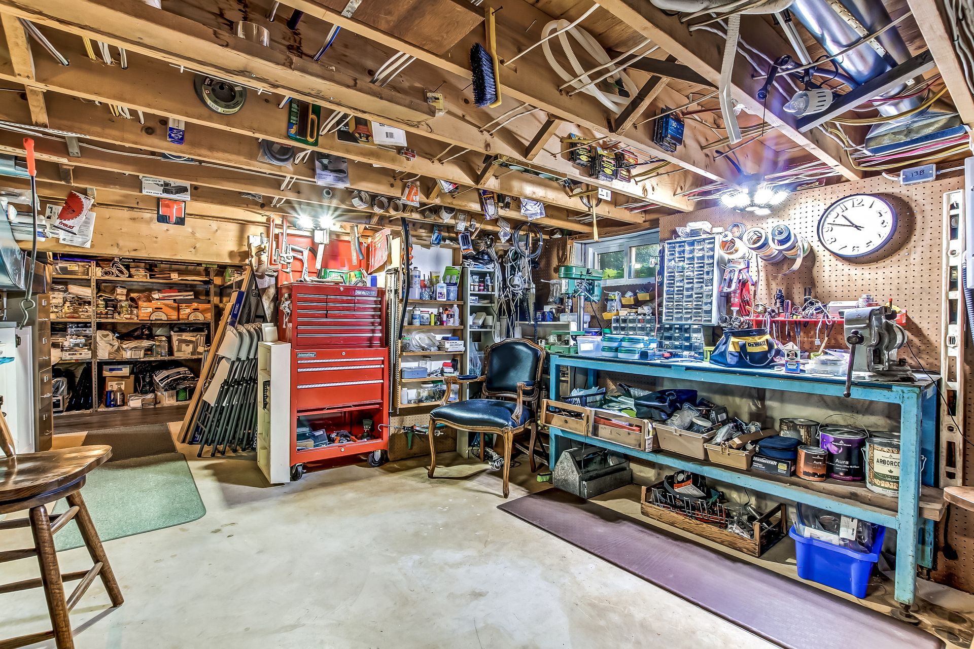 Basement work-shop area at 86 Old Cut Boulevard, Long Point Cottage Community, Long Point Basement work-shop area at 86 Old Cut Boulevard, Long Point Cottage Community, Long Point
