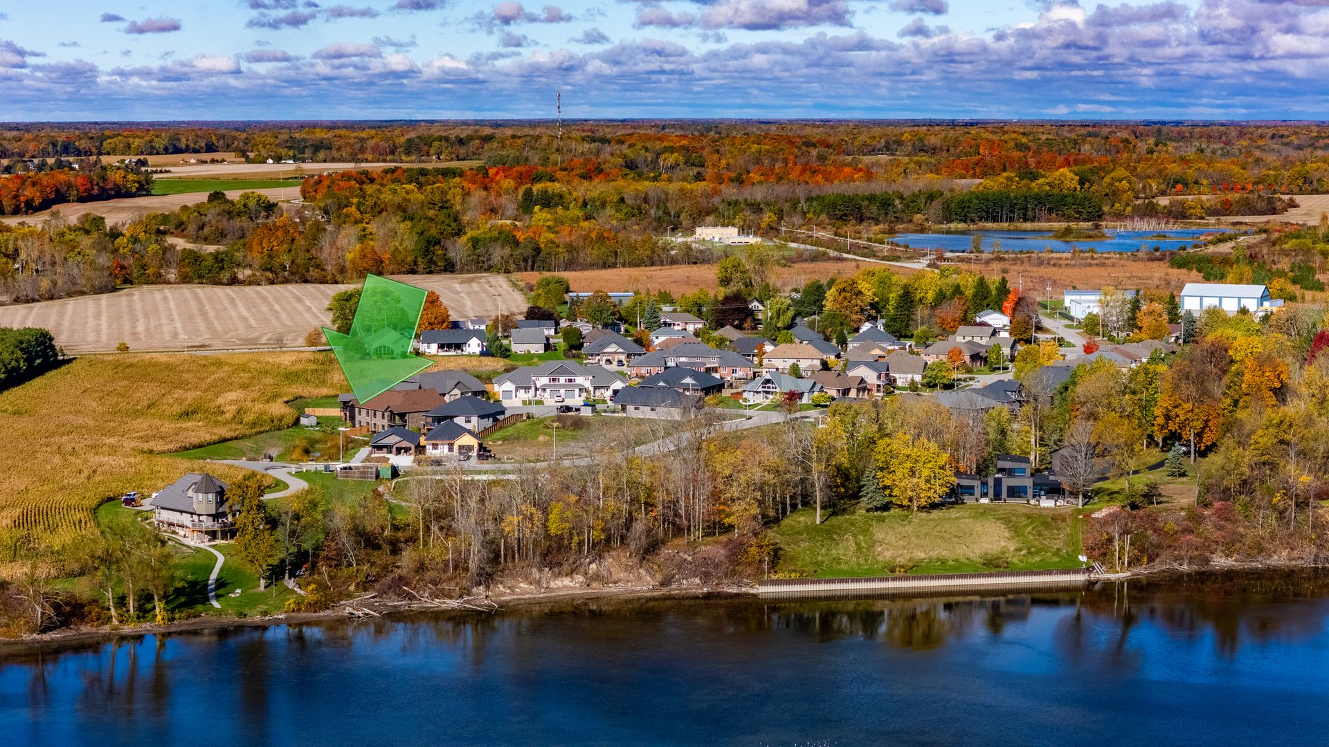 Aerial View at 23 Pintail Lane, Ducks Landing, Port Rowan Aerial View at 23 Pintail Lane, Ducks Landing, Port Rowan