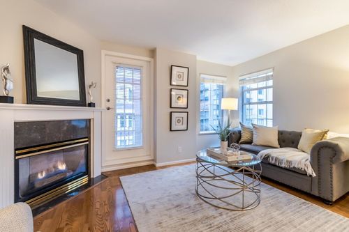 Living room at 404 - 888 Bute Street, West End VW, Vancouver West