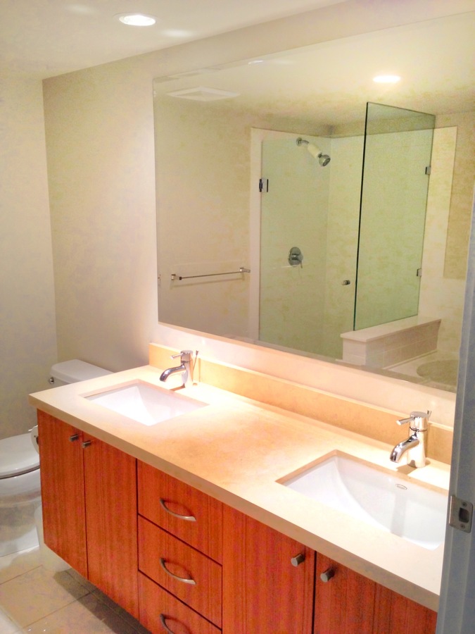 Bathroom - spa-like bathroom with dual vanities, full size shower, and bathtub at 519 - 1133 Homer, Yaletown, Vancouver West Bathroom - spa-like bathroom with dual vanities, full size shower, and bathtub at 519 - 1133 Homer, Yaletown, Vancouver West