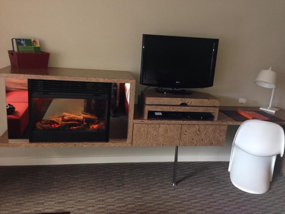 TV and fireplace at 215 - 4122  Grove, Whistler Village, Whistler TV and fireplace at 215 - 4122  Grove, Whistler Village, Whistler