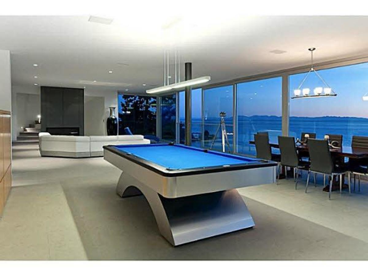 Living Room with Pool Table at 5535  Place, Eagle Harbour, West Vancouver Living Room with Pool Table at 5535  Place, Eagle Harbour, West Vancouver