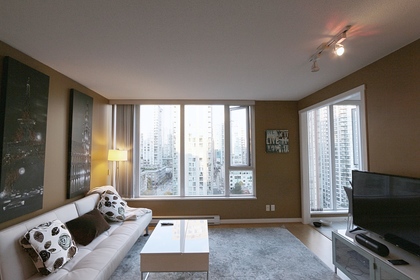 Living Room at 1604 - 1010 Richards Street, Yaletown, Vancouver West