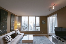 Living Room at 1604 - 1010 Richards Street, Yaletown, Vancouver West