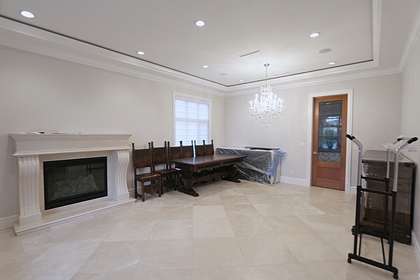 Living room with fireplace at 6634 Charles Street, Sperling-Duthie, Burnaby North