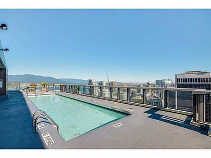 Outdoor pool at 3804 - 1189 Melville, Coal Harbour, Vancouver West