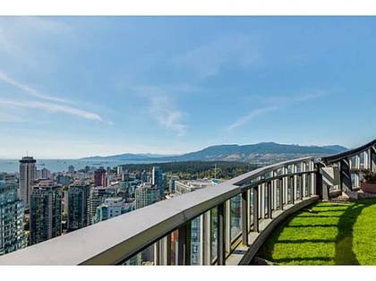 North Shore mountain view at 3804 - 1189 Melville, Coal Harbour, Vancouver West