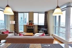 Living room at 3804 - 1189 Melville, Coal Harbour, Vancouver West