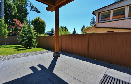 Covered back patio at 1888 Tatlow, Pemberton NV, North Vancouver