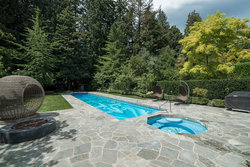 Versace lap pool and hot tub at 6389 Elm Street, Kerrisdale, Vancouver West