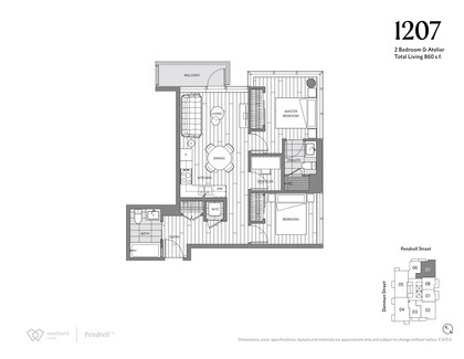2-bedroom-and-atelier-007 at 1770 Pendrell, Downtown VW, Vancouver West