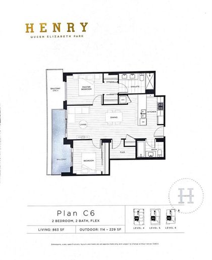 floor-plan at 504 - 5383 Cambie Street, Oakridge VW, Vancouver West