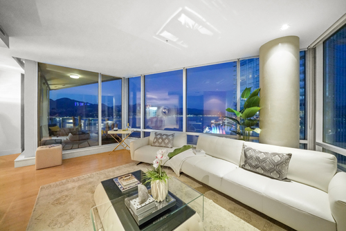2404-1077 W. Cordova Street - Living Room at 2404 - 1077 W Cordova Street, Coal Harbour, Vancouver West 2404-1077 W. Cordova Street - Living Room at 2404 - 1077 W Cordova Street, Coal Harbour, Vancouver West