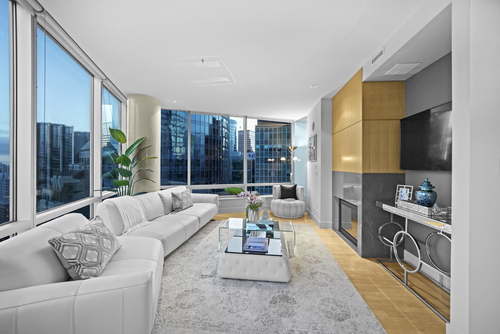 2404-1077 W. Cordova Street - Living Room Day at 2404 - 1077 W Cordova Street, Coal Harbour, Vancouver West 2404-1077 W. Cordova Street - Living Room Day at 2404 - 1077 W Cordova Street, Coal Harbour, Vancouver West