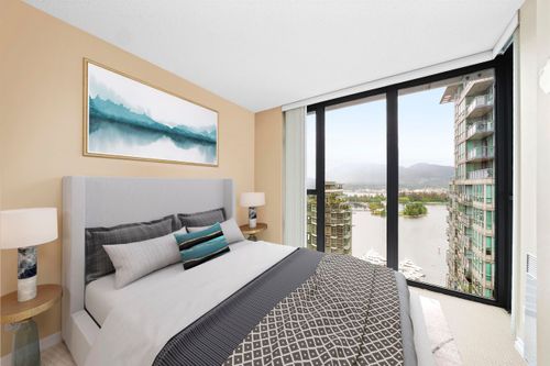 1331 W. Georgia St at the Pointe - Bedroom at 3003 - 1331 W Georgia Street, Coal Harbour, Vancouver West 1331 W. Georgia St at the Pointe - Bedroom at 3003 - 1331 W Georgia Street, Coal Harbour, Vancouver West