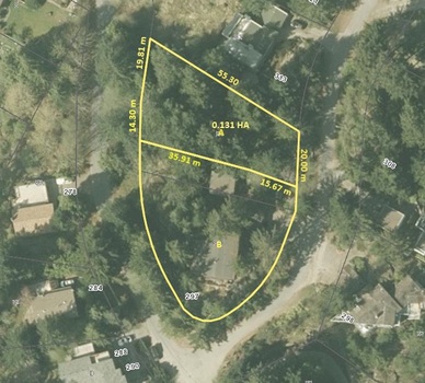 aerial-map-with-measurements-close-up at Lot A Skyline Drive, Gibsons & Area, Sunshine Coast