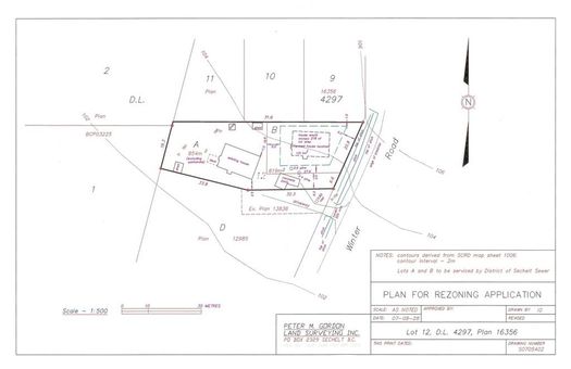 plan-for-rezoning-application-to-subdivide at 5577 Winter Road, Sechelt District, Sunshine Coast