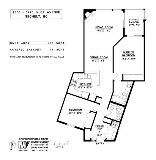 floor-plan at 306 - 5470 Inlet Avenue, Sechelt District, Sunshine Coast
