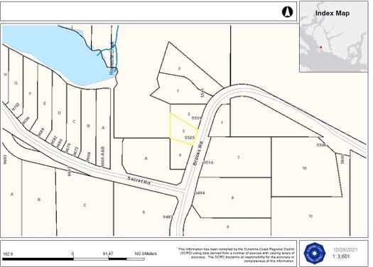 map at 5525 Brooks Road, Halfmn Bay Secret Cv Redroofs, Sunshine Coast