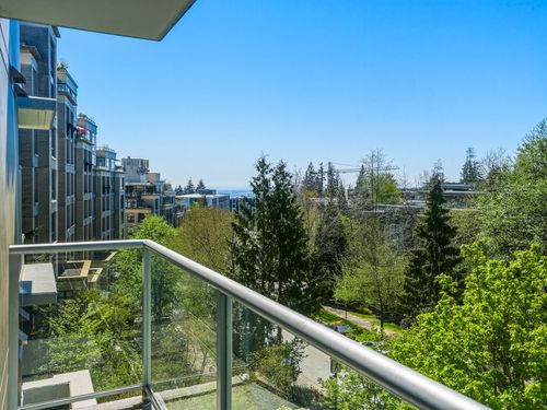Studio suite SFU balcony view at 402 - 9298 University Crescent, Simon Fraser Univer., Burnaby North