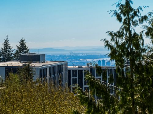 Studio suite SFU balcony view at 402 - 9298 University Crescent, Simon Fraser Univer., Burnaby North