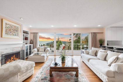 living-room-to-view at 4215 Rockridge Road, Caulfeild, West Vancouver