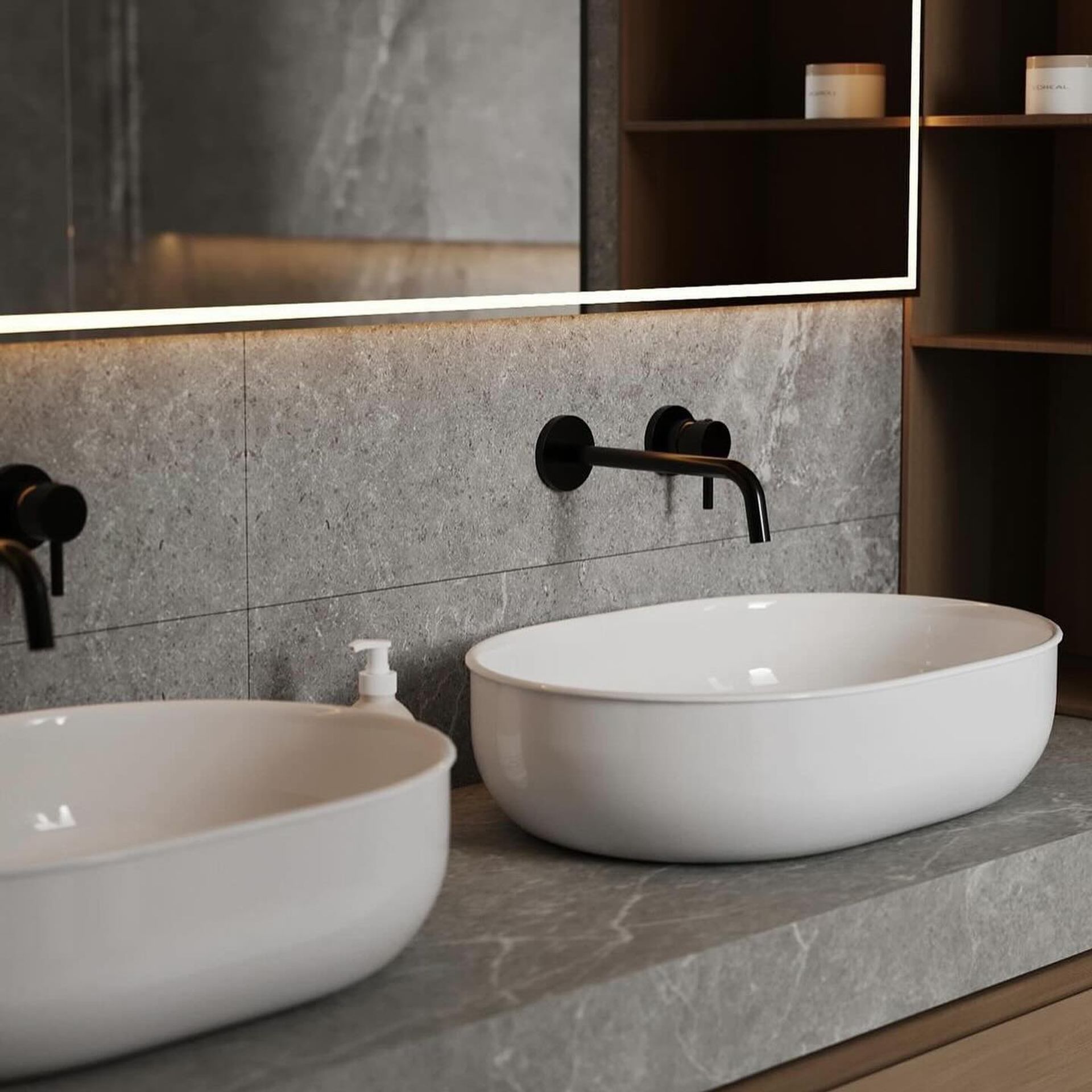 Sink details on the Bathroom renovation on West Vancouver at West Vancouver