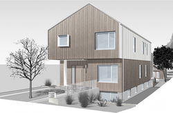 Front View 1 (Rendering) at 4859 Prince Edward Street, Main, Vancouver East