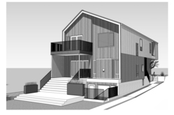 Rear View (Rendering) at 4859 Prince Edward Street, Main, Vancouver East Rear View (Rendering) at 4859 Prince Edward Street, Main, Vancouver East