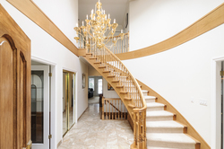 Gorgeous and classic staircase with feature chandelier at 1178 West 42nd Avenue, South Granville, Vancouver West