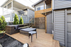 Lovely outdoor deck for entertaining at 4786 Windsor Street, Fraser VE, Vancouver East Lovely outdoor deck for entertaining at 4786 Windsor Street, Fraser VE, Vancouver East
