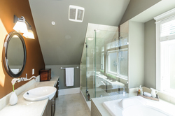 Master Ensuite - Beautiful glass frameless shower at 876 West 23rd Avenue, Cambie, Vancouver West