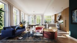 Rendering of the  living room at 405 - 288 West King Edward Avenue, Cambie, Vancouver West Rendering of the  living room at 405 - 288 West King Edward Avenue, Cambie, Vancouver West