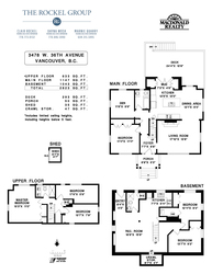 Floor plans at 3478 West 36th Avenue, Dunbar, Vancouver West