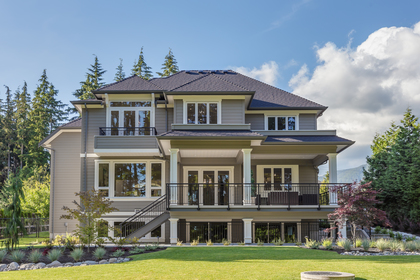 Rear Elevation at  , Anmore, Port Moody Rear Elevation at  , Anmore, Port Moody