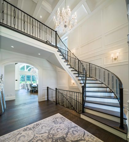 Sweeping staircase at  , Anmore, Port Moody Sweeping staircase at  , Anmore, Port Moody