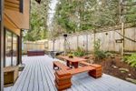 Fenced backyard with hot tub at 1229 Caledonia Avenue, Deep Cove, North Vancouver