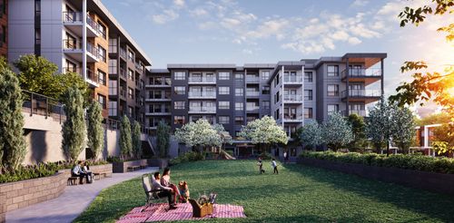lupine-walk-central-courtyard at 587 Raven Woods Drive, Seymour, North Vancouver