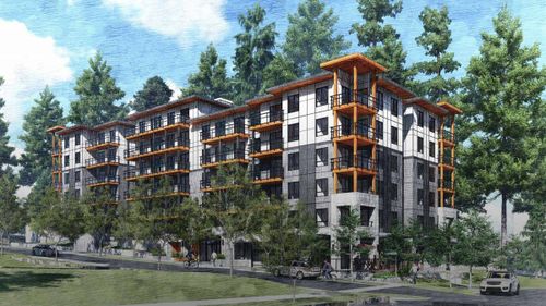 baden-park-corner-exterior-rende at 904 Lytton Street, Seymour, North Vancouver