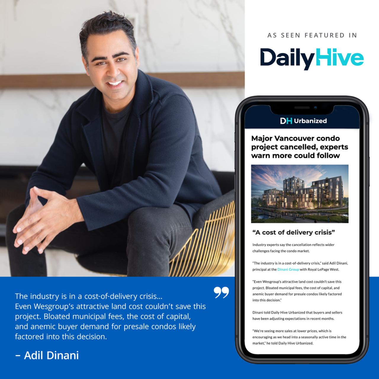 Adil talks to the Daily Hive as Major Vancouver Condo Project Cancelled