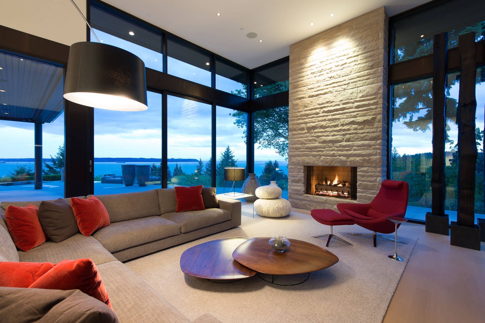Living Room at 4112 Burkehill Road, Bayridge, West Vancouver