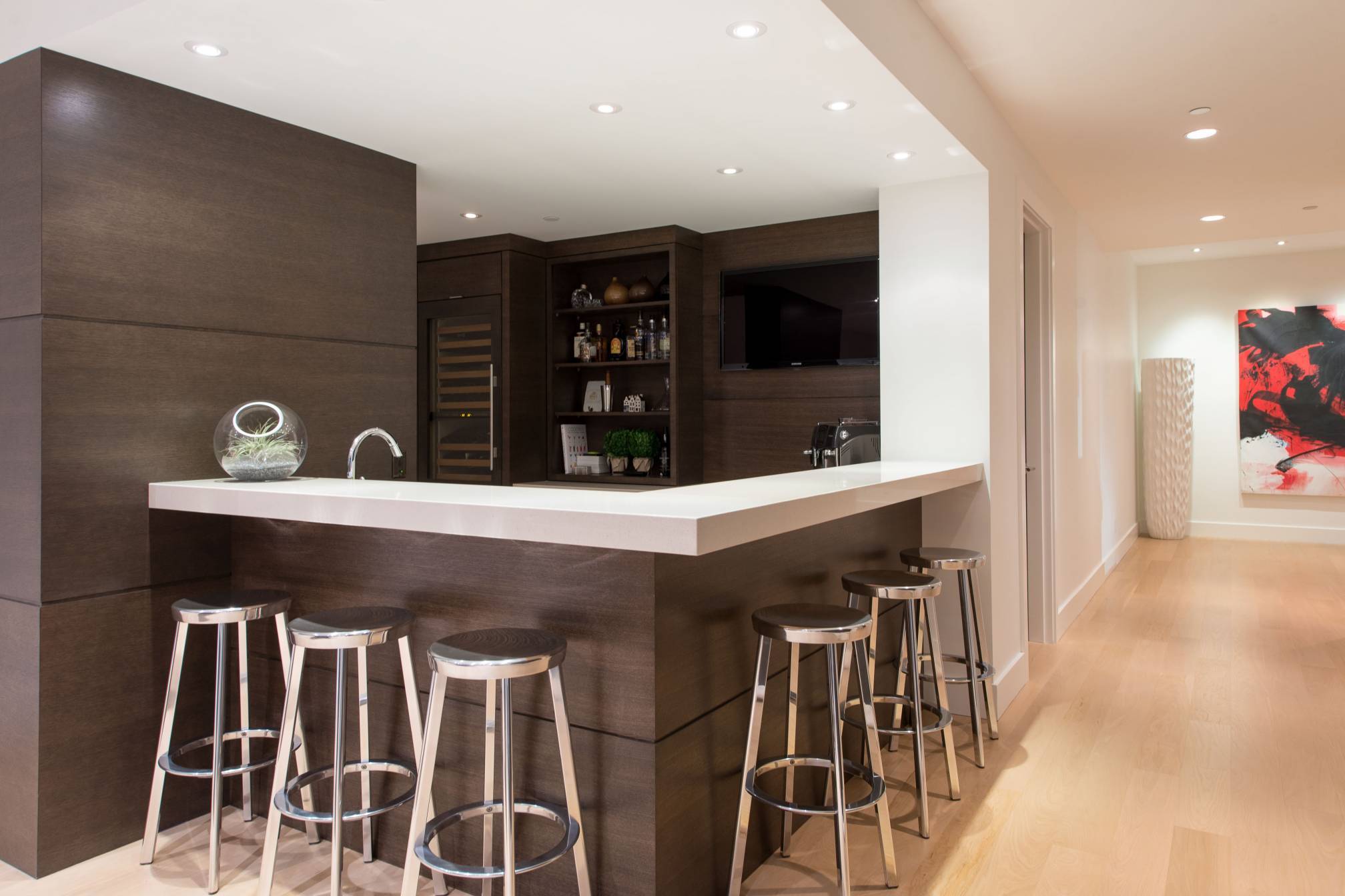Downstairs Bar  at 4112 Burkehill Road, Bayridge, West Vancouver
