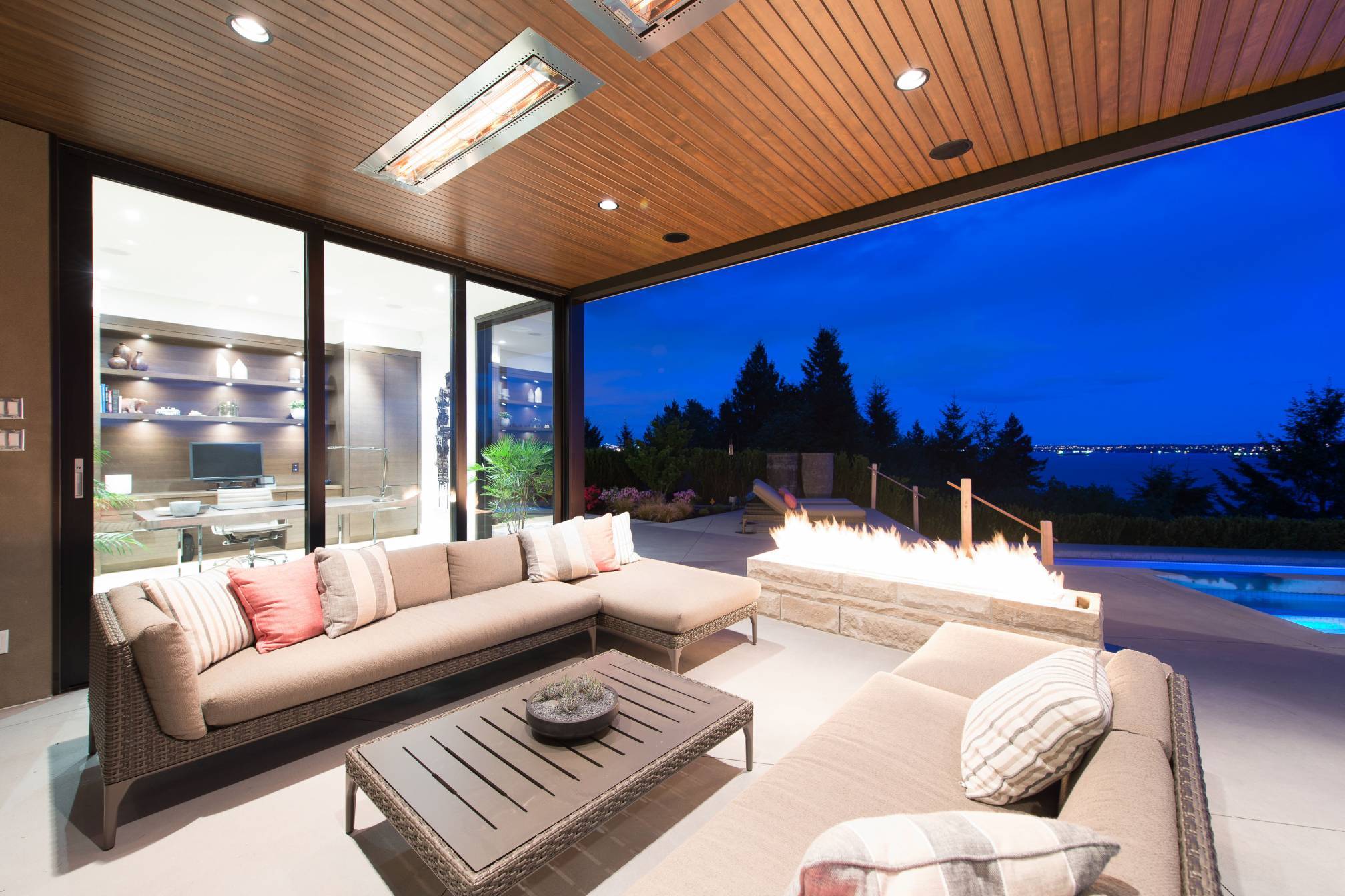 Outdoor Lounge Area at 4112 Burkehill Road, Bayridge, West Vancouver