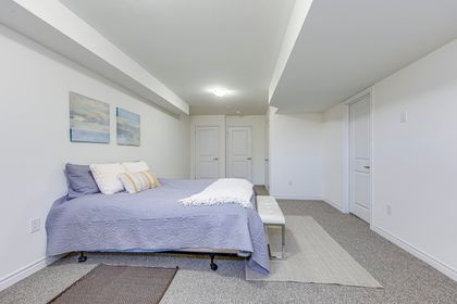 Ground Floor Bedroom Ensuite - Virtually Staged - 56-305 Garner Rd.W., Ancaster - Elite3 & Team at 56 - 305 Garner Road W., Ancaster, Hamilton